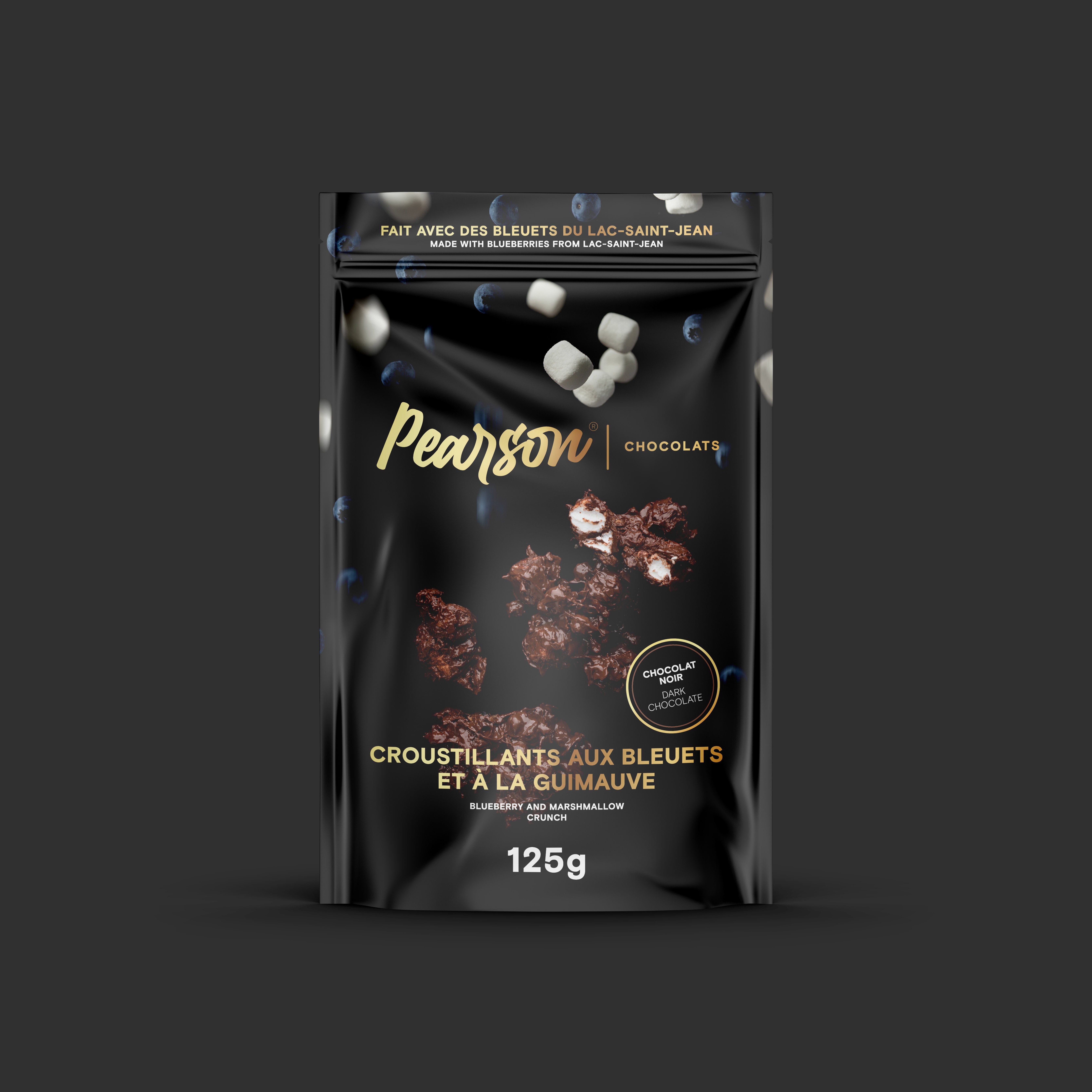 Croustillants aux bleuets et guimauves - Chocolat noir